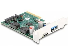 Delock PCI Express x4 Karte zu 1 x extern USB 10 Gbps Type-C Buchse+ 1 10 - PCI-Express