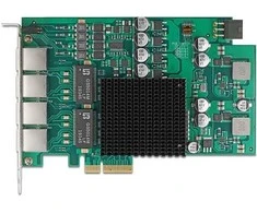 Delock PCI Express x4 Netzwerkkarte Gigabit LAN 4 x RJ45 mit PoE+ i350