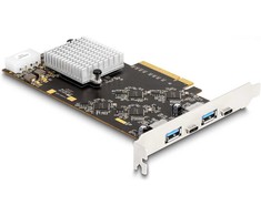 Karta dźwiękowa Delock Karta PCI Express x8 su 2 x USB 20 Gbps USB Type-C żeńska i 2 x USB 10 Gbps Typ-A żeńska - Quad Channel