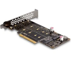 Delock PCI Express x8 Karte zu 2 x intern NVMe M.2 Key M - Bifurcation - Low Profile Formfaktor