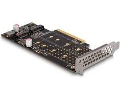 Delock PCI Express x8 Karte zu 2 x intern NVMe M.2 Key M - Bifurcation - Low Profile Formfaktor