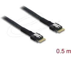 Delock PCIe 4.0 Kabelis Slim SAS SFF-8654 4i zu Slim SAS SFF-8654 4i 0,5 m