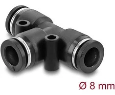 Delock Pneumatik Steckverbinder 8 mm mit zwei Befestigungslöchern T-Form