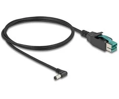 Delock PoweredUSB Kabelis Stecker 12 V zu DC 5,5 x 2,1 mm Stecker gewinkelt 1 m