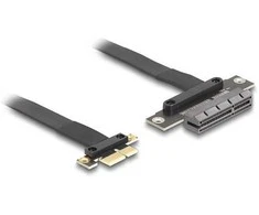 Delock Riser Karte PCI Express 3.0 x1 Stecker zu x4 Slot mit Kabelis 30 cm