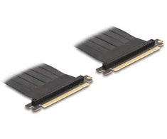 Delock Riser Karte PCI Express 3.0 x16 Stecker zu x16 Stecker mit Kabelis 20 cm