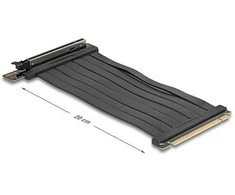 Delock Riser Karte PCI Express 5.0 x16 Stecker zu x16 Slot mit Kabelis 20 cm