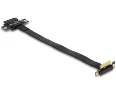 Delock Riser Karte PCI Express x1 Stecker 90 gewinkelt zu x1 Slot mit Kabelis 30 cm