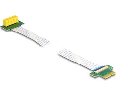 Delock Riser Karte PCI Express x1 Stecker zu x1 Slot 90 gewinkelt mit FPC Kabelis 30 cm