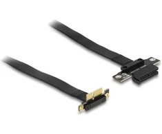 Delock Riser Karte PCI Express x1 Stecker 90 gewinkelt zu x1 Slot mit Kabelis 30 cm