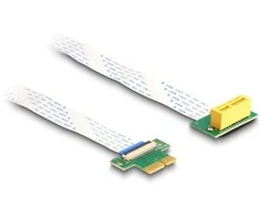 Delock Riser Karte PCI Express x1 Stecker zu x1 Slot 90° gewinkelt mit FPC Kabelis 15 cm