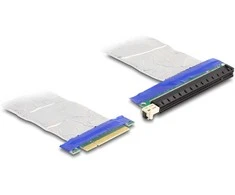Delock Riser Karte PCI Express x8 Stecker zu x16 Slot mit Kabelis 20 cm