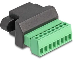 Delock RJ45 Buchse zu Terminalblock Adapteris zum Einbau 8 Pin 2-teilig