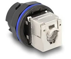 Delock RJ45 Cat.6A Einbaubuchse mit LSA Anschluss juodas