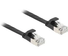 Delock RJ45 Flachband Patchkabel Stecker zu Stecker Cat.6A U/FTP 5 m juodas