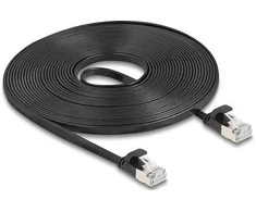 Delock RJ45 Flachband Patchkabel Stecker zu Stecker Cat.6A U/FTP 7,5 m juodas