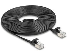 Delock RJ45 Flachband Patchkabel Stecker zu Stecker Cat.6A U/FTP 5 m juodas