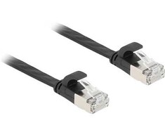 Delock RJ45 Flachband Patchkabel Stecker zu Stecker Cat.6A U/FTP 0,5 m juodas