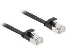 Delock RJ45 Flachband Patchkabel Stecker zu Stecker Cat.6A U/FTP 7,5 m juodas
