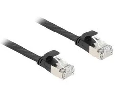 Delock RJ45 Flachband Patchkabel Stecker zu Stecker Cat.6A U/FTP 7,5 m juodas
