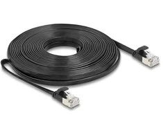 Delock RJ45 Flachband Patchkabel Stecker zu Stecker Cat.6A U/FTP 10 m juodas