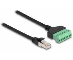 Delock RJ45 Kabelis Cat.6 Stecker zu Terminalblock Adapteris 1 m 2-teilig
