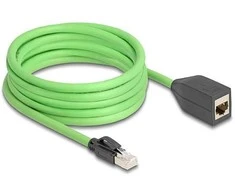 Delock RJ45 Netzwerk Verlängerungskabel Cat.6A Stecker zu Buchse SF/UTP schleppkettentauglich PUR (TPU) 5 m grün