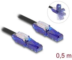 Delock RJ45 Netzwerkkabel Cat.6 UTP mit 180° winkelbaren Steckern juodas 0,5 m