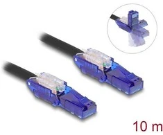 Delock RJ45 Netzwerkkabel Cat.6 UTP mit 180° winkelbaren Steckern juodas 10 m