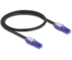 Delock RJ45 Netzwerkkabel Cat.6 UTP mit 180° winkelbaren Steckern juodas 0,5 m