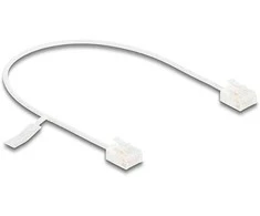 Delock RJ45 Netzwerkkabel Cat.6 UTP Ultra Slim 0,3 m baltas mit kurzen Steckern
