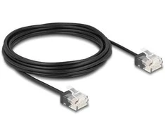 Delock RJ45 Netzwerkkabel Cat.6 UTP Ultra Slim 5 m juodas mit kurzen Steckern