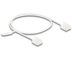 Delock RJ45 Netzwerkkabel Cat.6 UTP Ultra Slim 0,5 m baltas mit kurzen Steckern