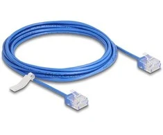 Delock RJ45 Netzwerkkabel Cat.6 UTP Ultra Slim 3 m blau mit kurzen Steckern