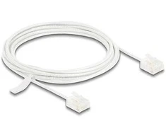 Delock RJ45 Netzwerkkabel Cat.6 UTP Ultra Slim 3 m baltas mit kurzen Steckern