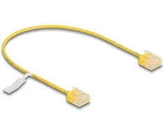 Delock RJ45 Netzwerkkabel Cat.6 UTP Ultra Slim 0,3 m gelb mit kurzen Steckern