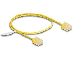 Delock RJ45 Netzwerkkabel Cat.6 UTP Ultra Slim 0,5 m gelb mit kurzen Steckern