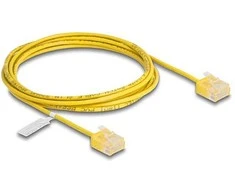 Delock RJ45 Netzwerkkabel Cat.6 UTP Ultra Slim 2 m gelb mit kurzen Steckern