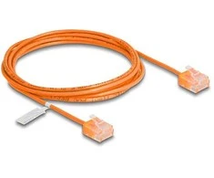 Delock RJ45 Netzwerkkabel Cat.6 UTP Ultra Slim 2 m oranžinis mit kurzen Steckern