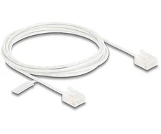 Delock RJ45 Netzwerkkabel Cat.6 UTP Ultra Slim 2 m baltas mit kurzen Steckern