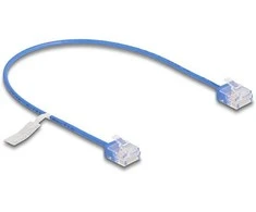 Delock RJ45 Netzwerkkabel Cat.6 UTP Ultra Slim 0,3 m blau mit kurzen Steckern