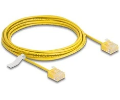 Delock RJ45 Netzwerkkabel Cat.6 UTP Ultra Slim 3 m gelb mit kurzen Steckern