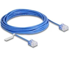 Delock RJ45 Netzwerkkabel Cat.6 UTP Ultra Slim 5 m blau mit kurzen Steckern