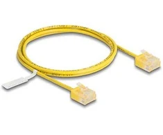 Delock RJ45 Netzwerkkabel Cat.6 UTP Ultra Slim 1 m gelb mit kurzen Steckern