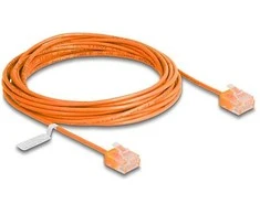 Delock RJ45 Netzwerkkabel Cat.6 UTP Ultra Slim 5 m oranžinis mit kurzen Steckern