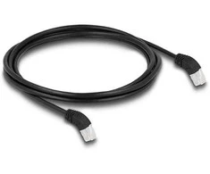Delock RJ45 Netzwerkkabel Cat.6A S/FTP 45° nach oben gewinkelt 2 m juodas
