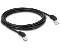 Delock RJ45 Netzwerkkabel Cat.6A S/FTP 45° nach oben gewinkelt 3 m juodas