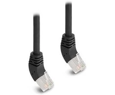 Delock RJ45 Netzwerkkabel Cat.6A S/FTP 45° nach oben gewinkelt 0,25 m juodas