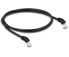 Delock RJ45 Netzwerkkabel Cat.6A S/FTP 45° nach unten gewinkelt 1 m juodas