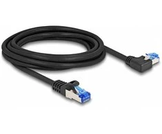 Delock RJ45 Netzwerkkabel Cat.6A S/FTP gerade / links gewinkelt 3 m juodas
